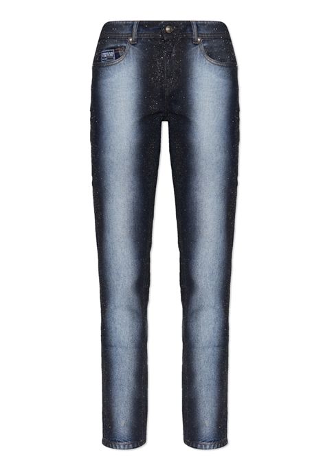 Faded jeans with glitter VERSACE JEANS COUTURE | Trousers | 79HAB5K0 DW009M37904